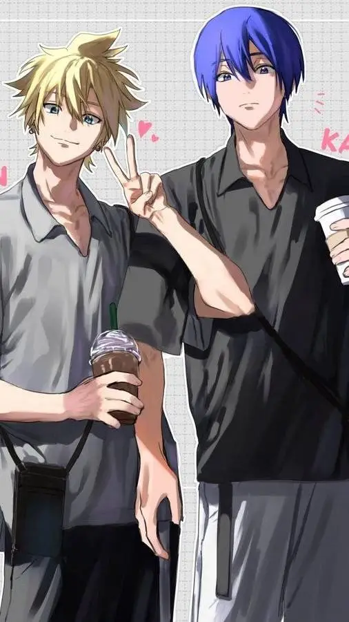 ai character: len x kaito background