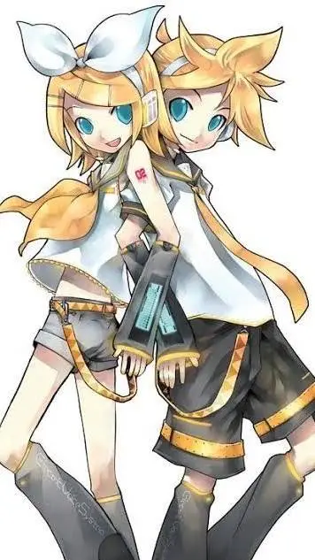 ai character: kagamine len e rin background
