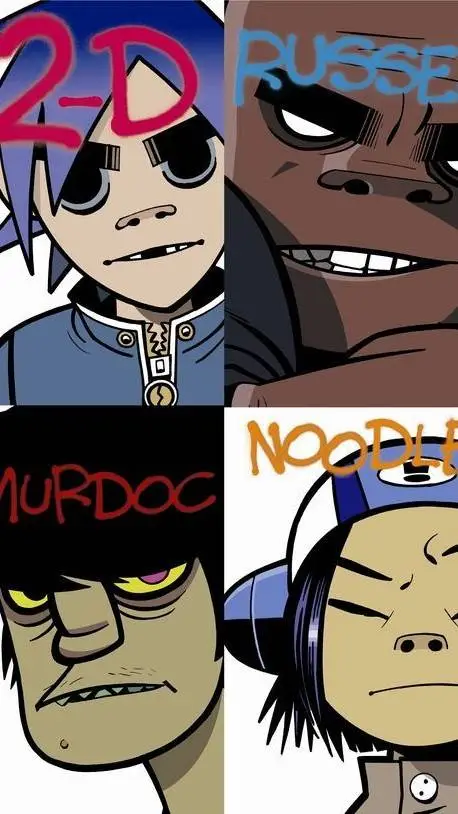 ai character: Gorillaz  background