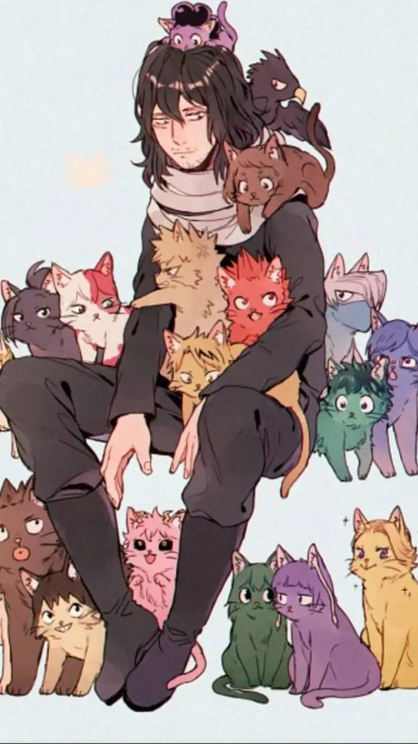 ai character: Mha Cats background