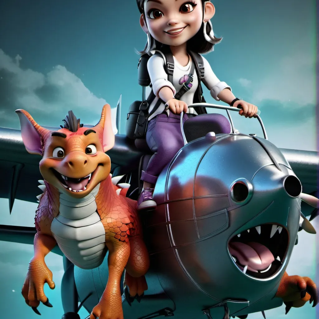 chat with ai character: niña con dragon