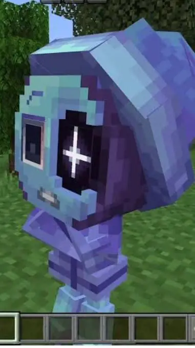 ai character: DW x Minecraft background