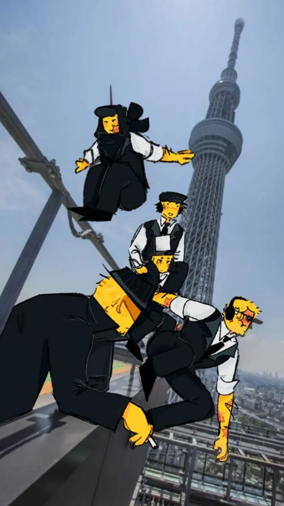 ai character: The Gang+Noob?! background