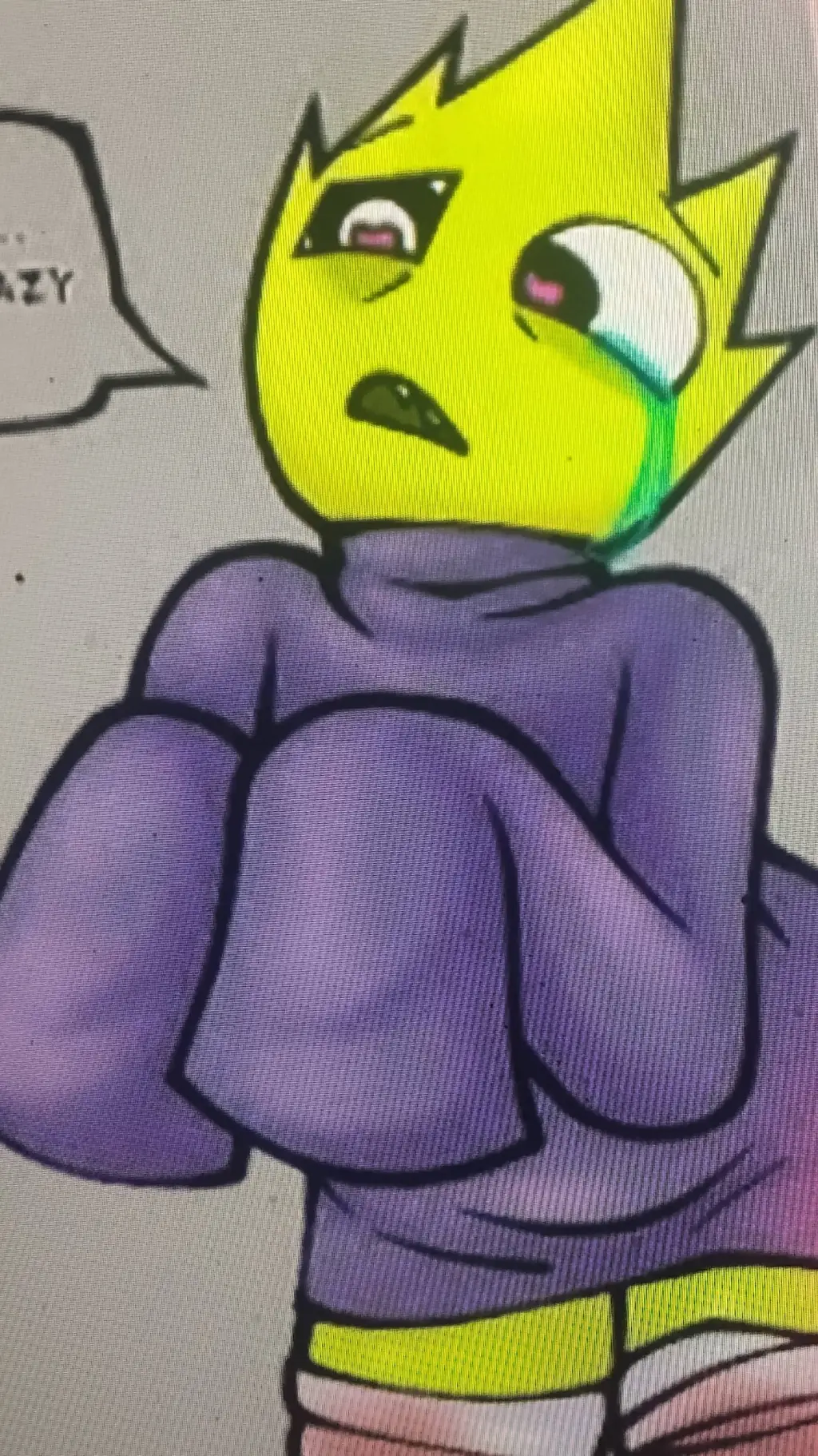 ai character: sus owackx (lime) background