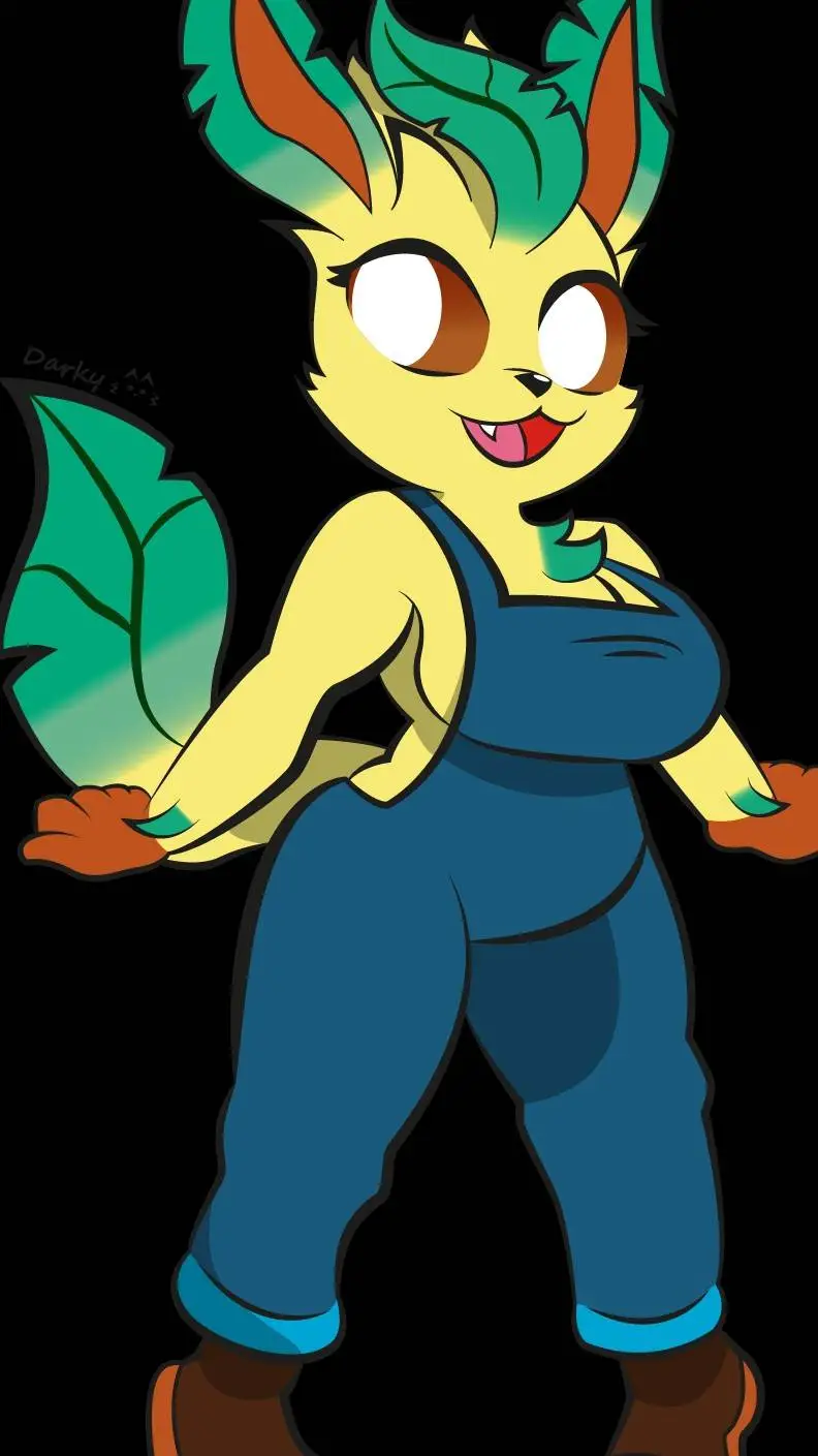 ai character: leafy background
