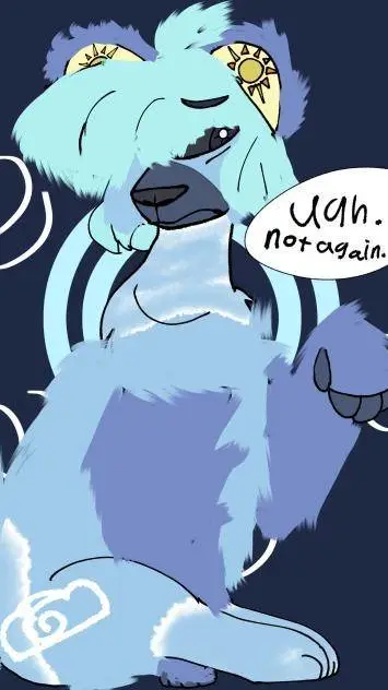 ai character: werebear sky  background