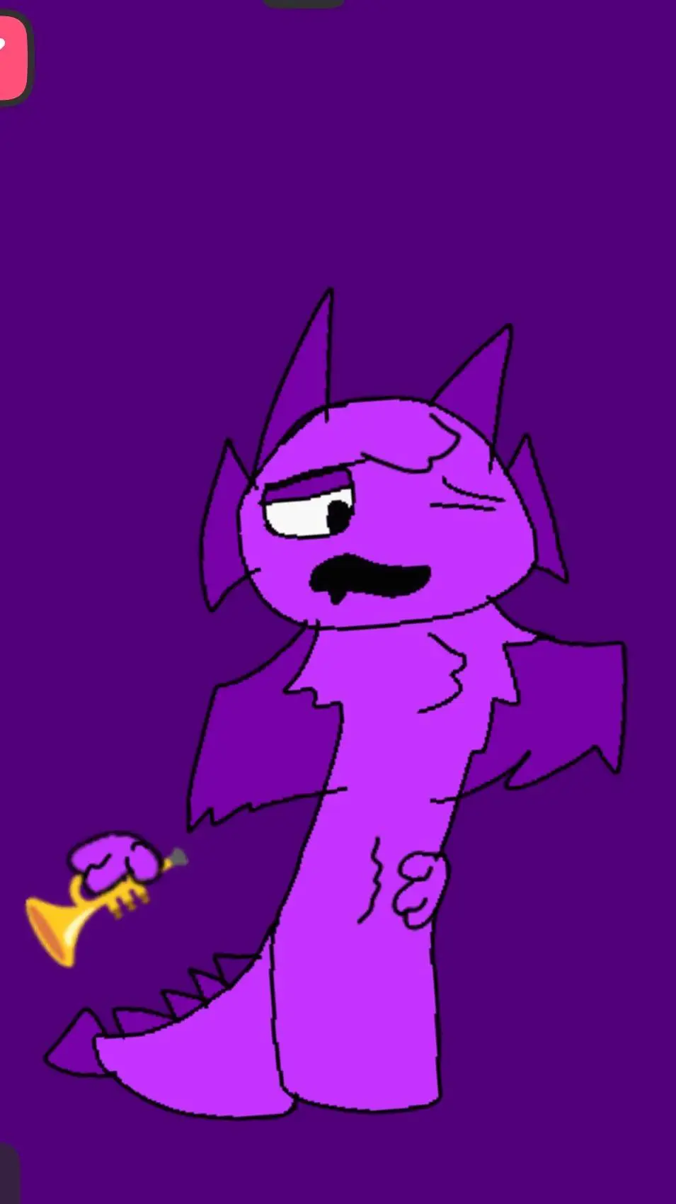 ai character: durple  background