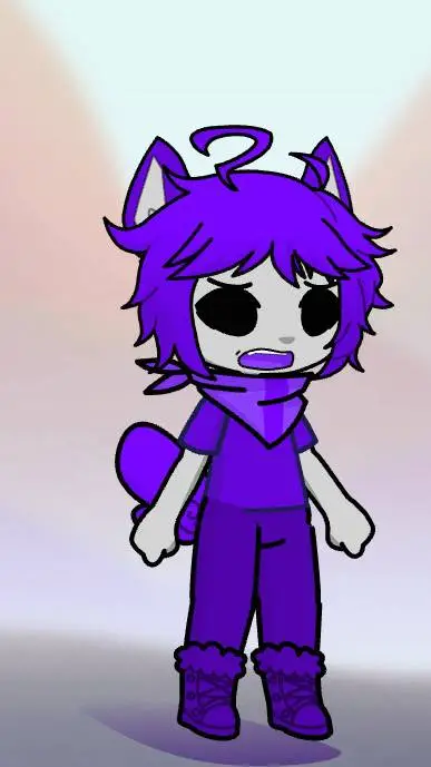 ai character:  tinky winky?? background