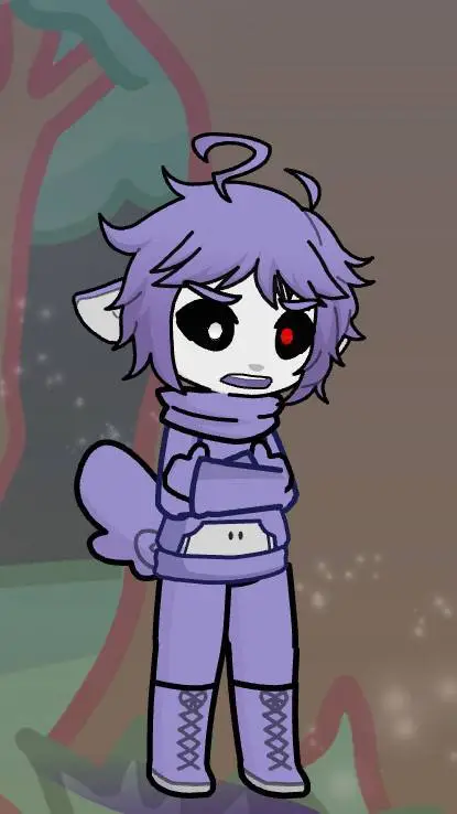 ai character:  tinky winky?? background