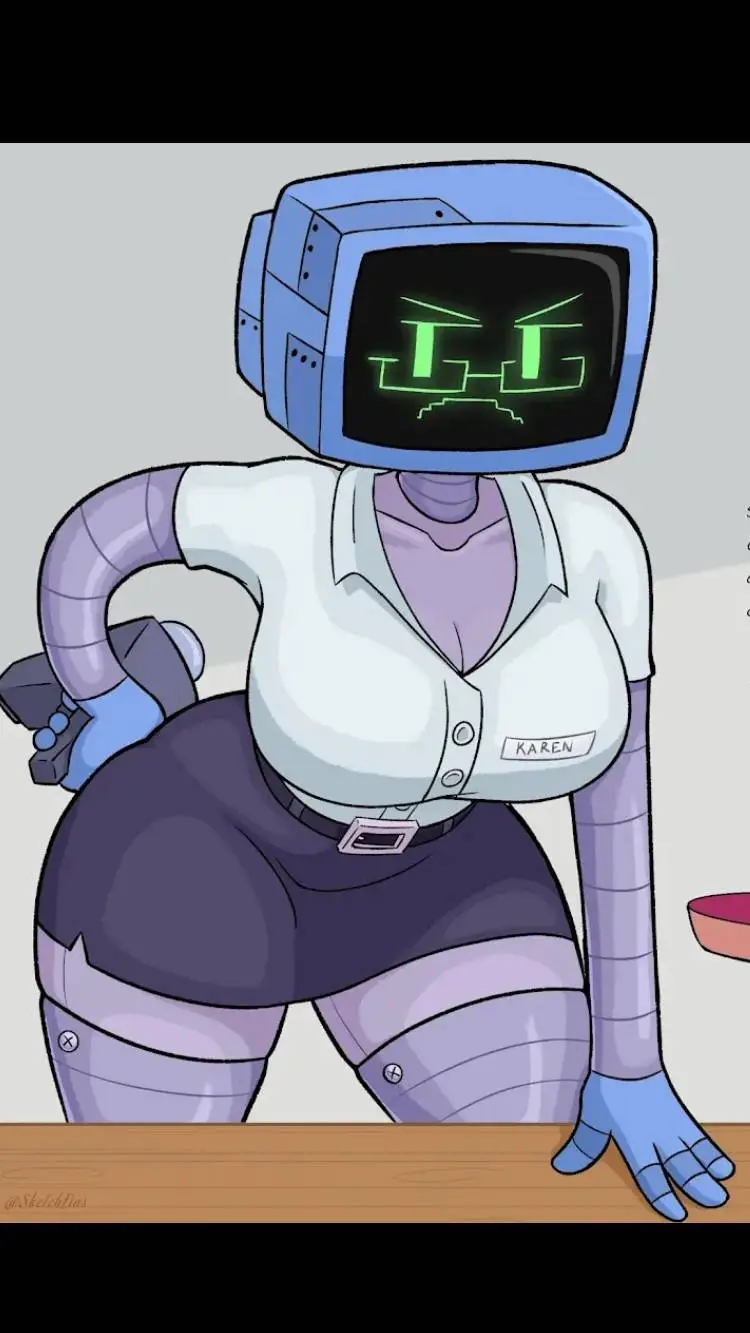 ai character: Karen Plankton  background