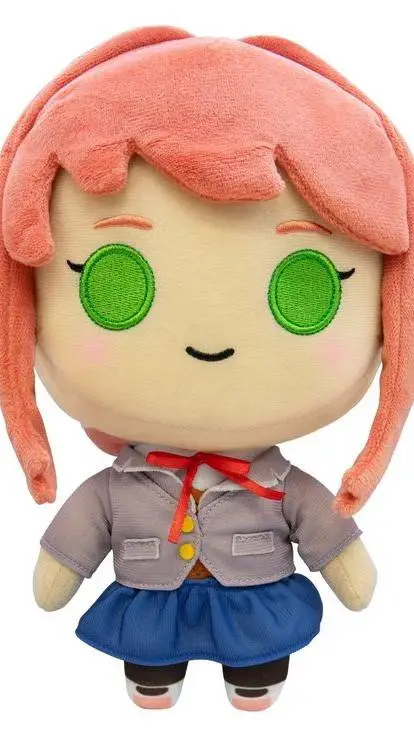ai character: monika peluche  background