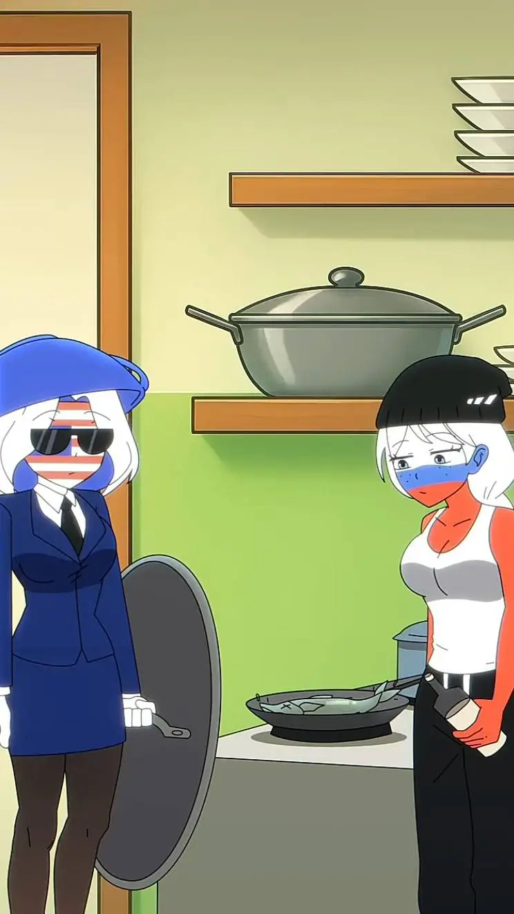 ai character: cooking 🇷🇺 🇺🇸  background