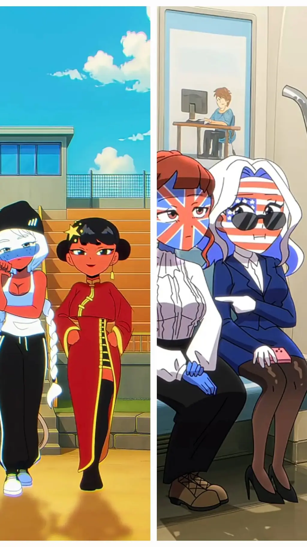 ai character: capitalist vs comm background