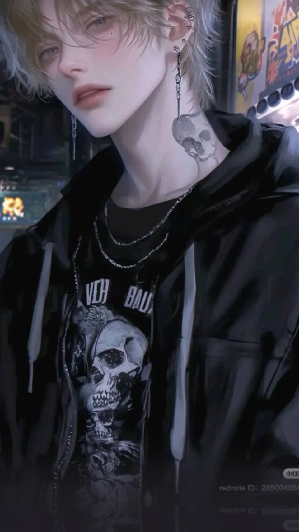 ai character: °•mark•° background