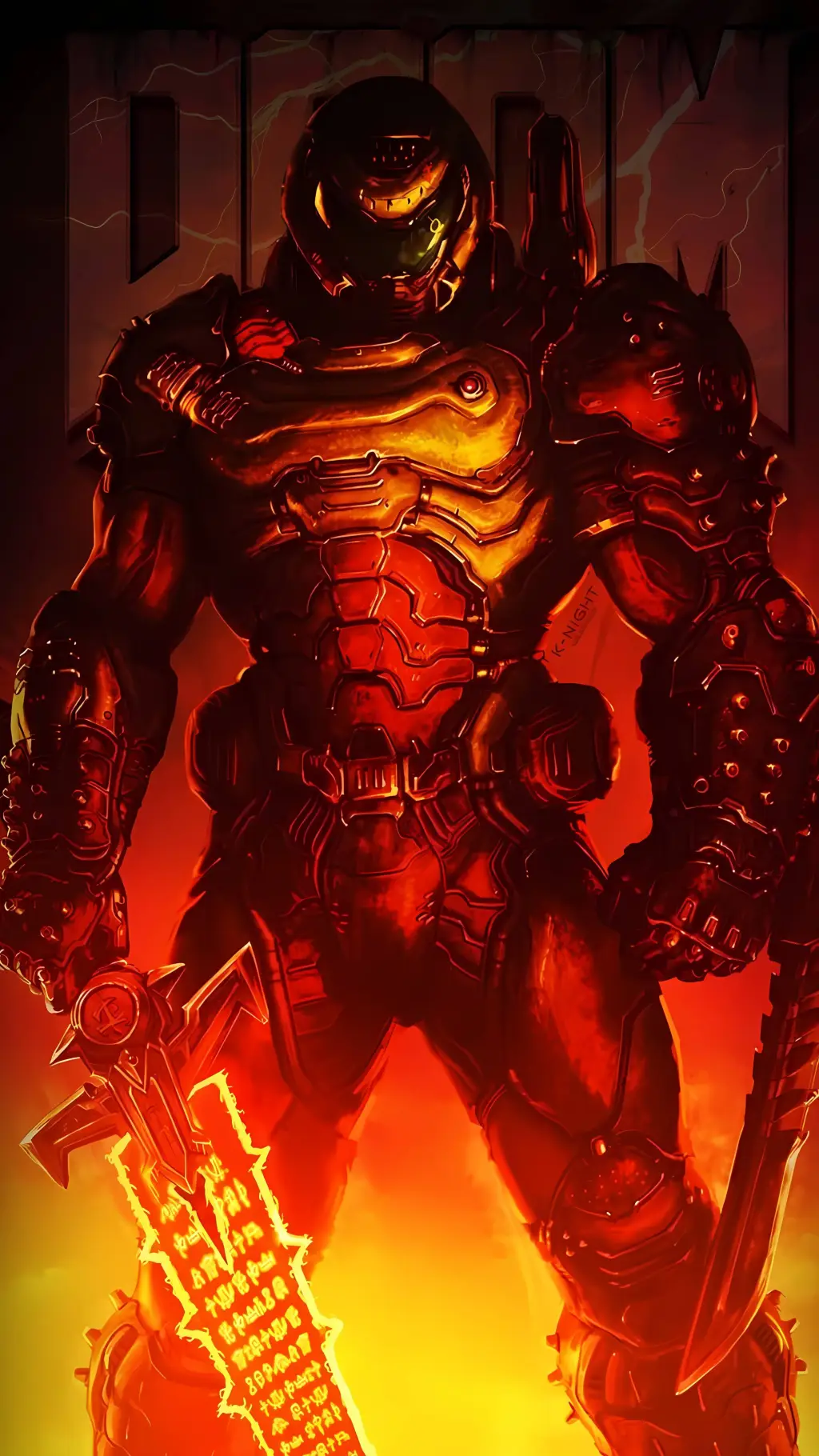 ai character: Doomslayer background