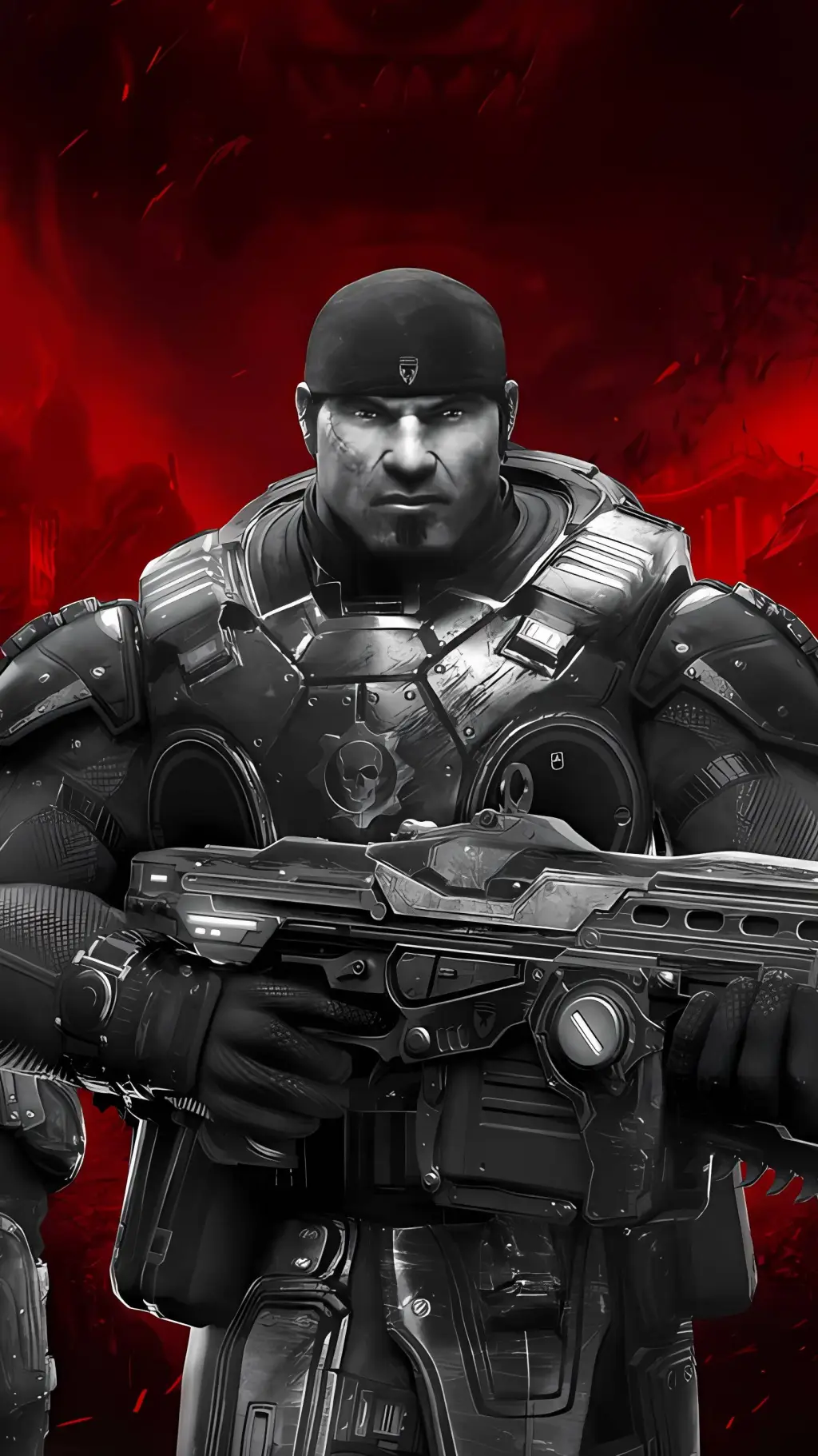 ai character: Marcus Fénix  background