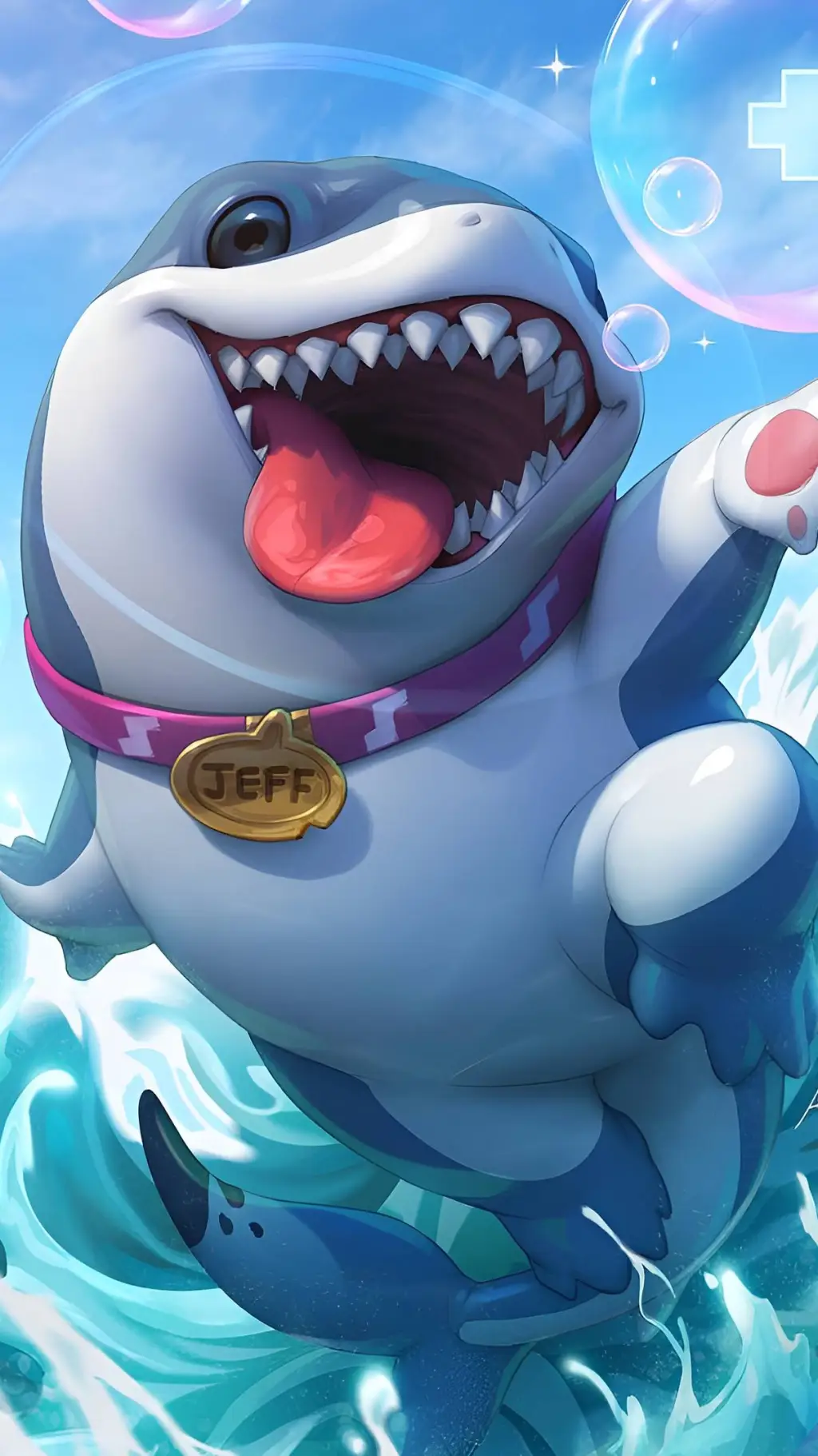 ai character: Jeff el tiburón  background