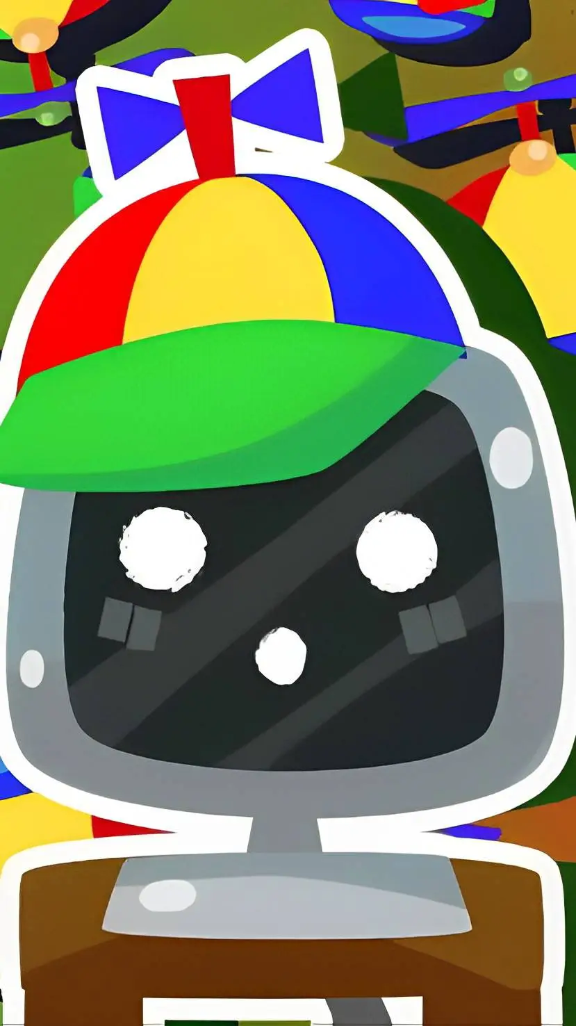 ai character: Mr fun computer  background