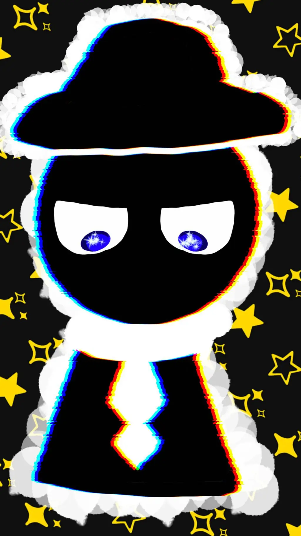ai character: madness black background