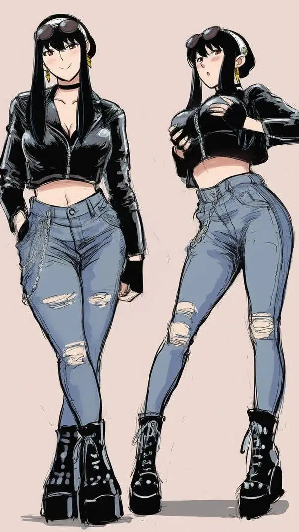 ai character: yor forger  background