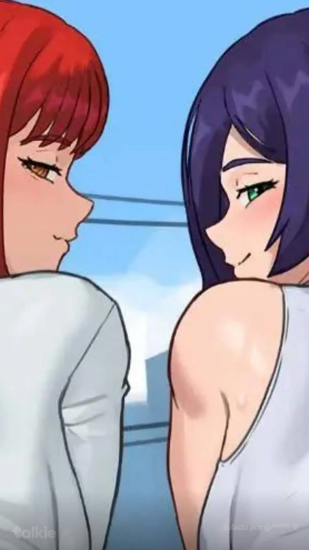ai character: reze y makima  background