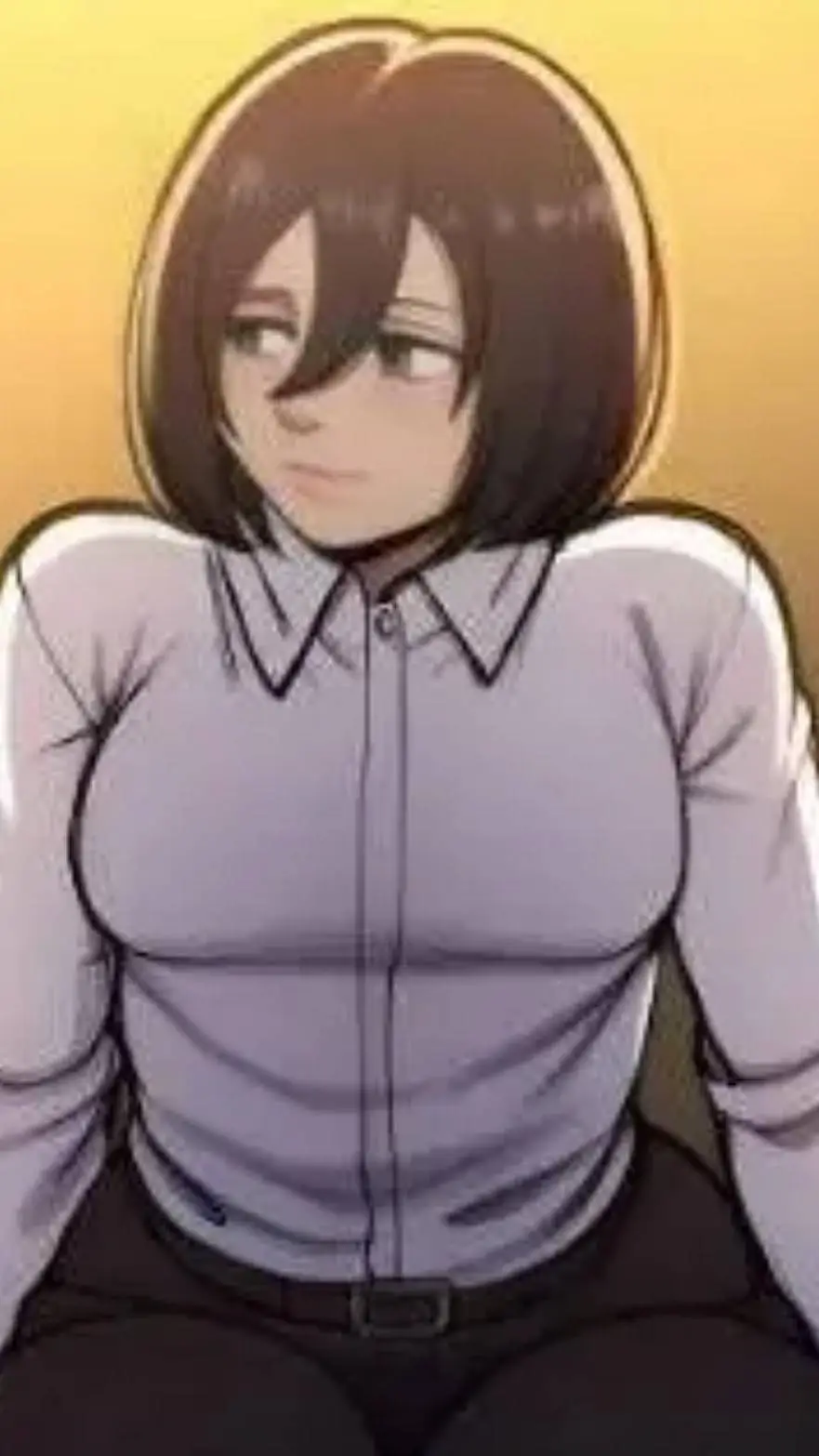 ai character: mikasa  background