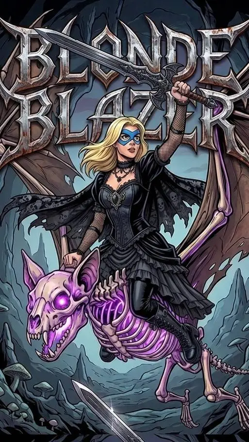 ai character: blonde blazer  background
