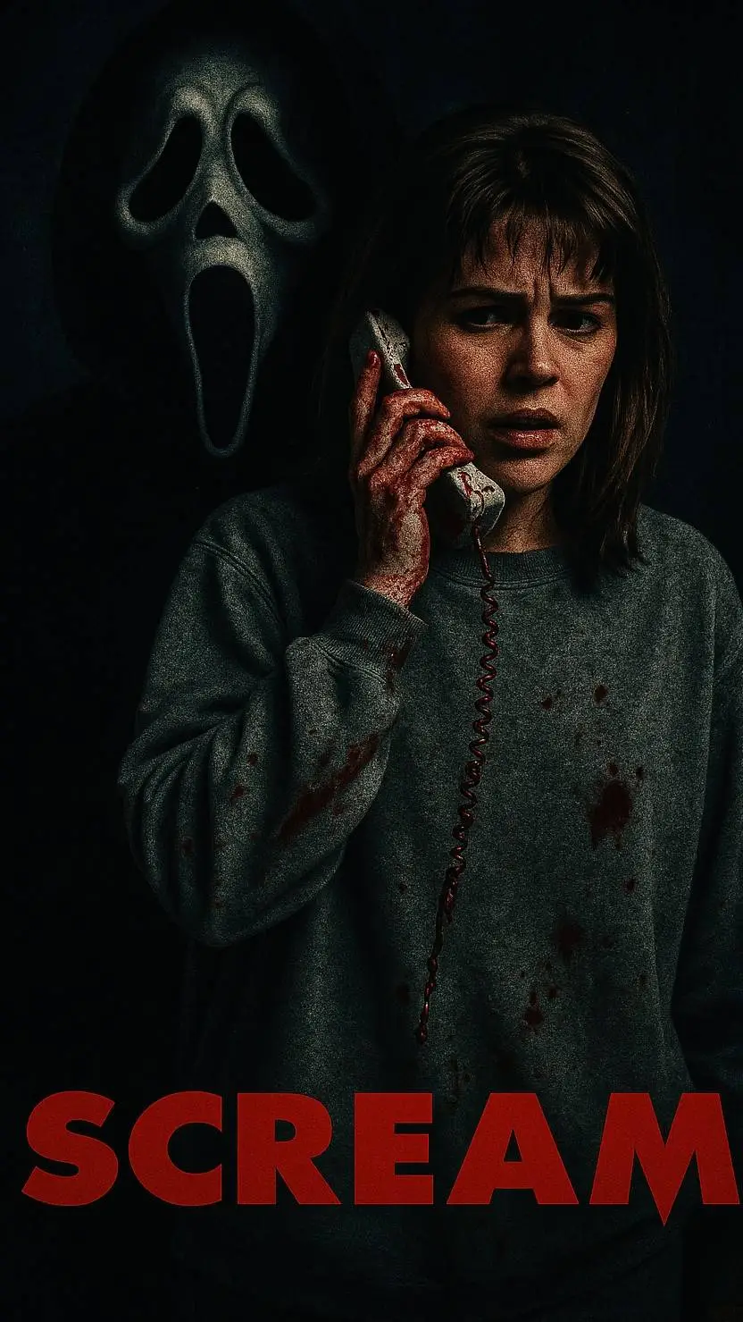 ai character: Sydney Prescott  background