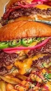 ai character: burger background