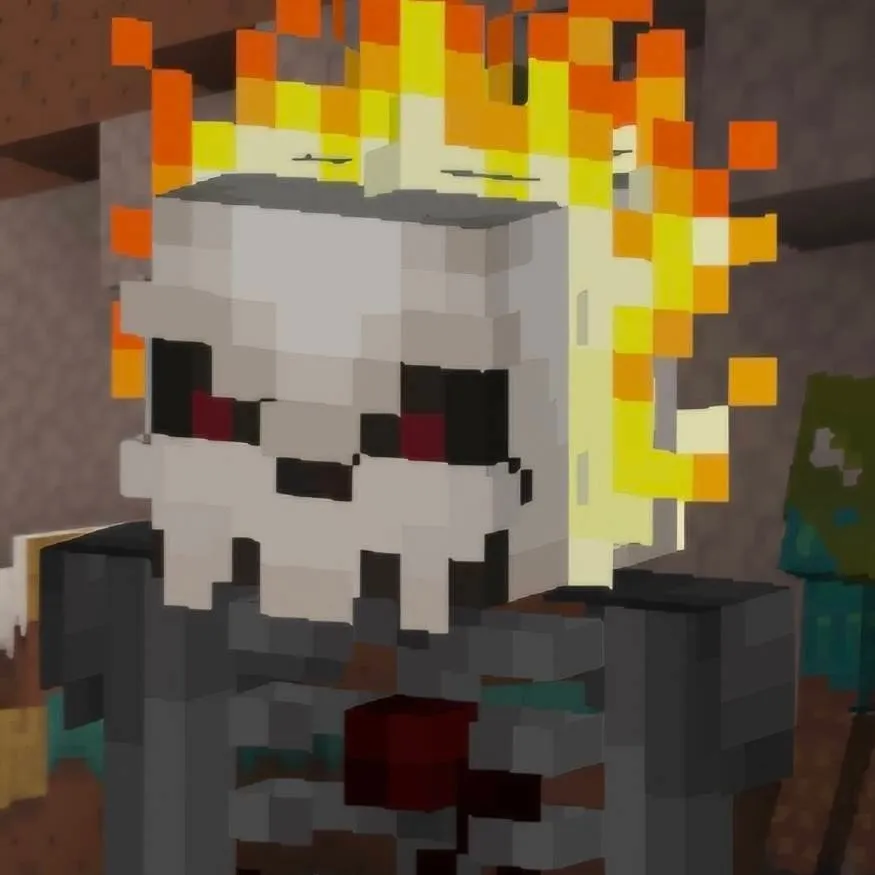chat with ai character: Fire skeleton 