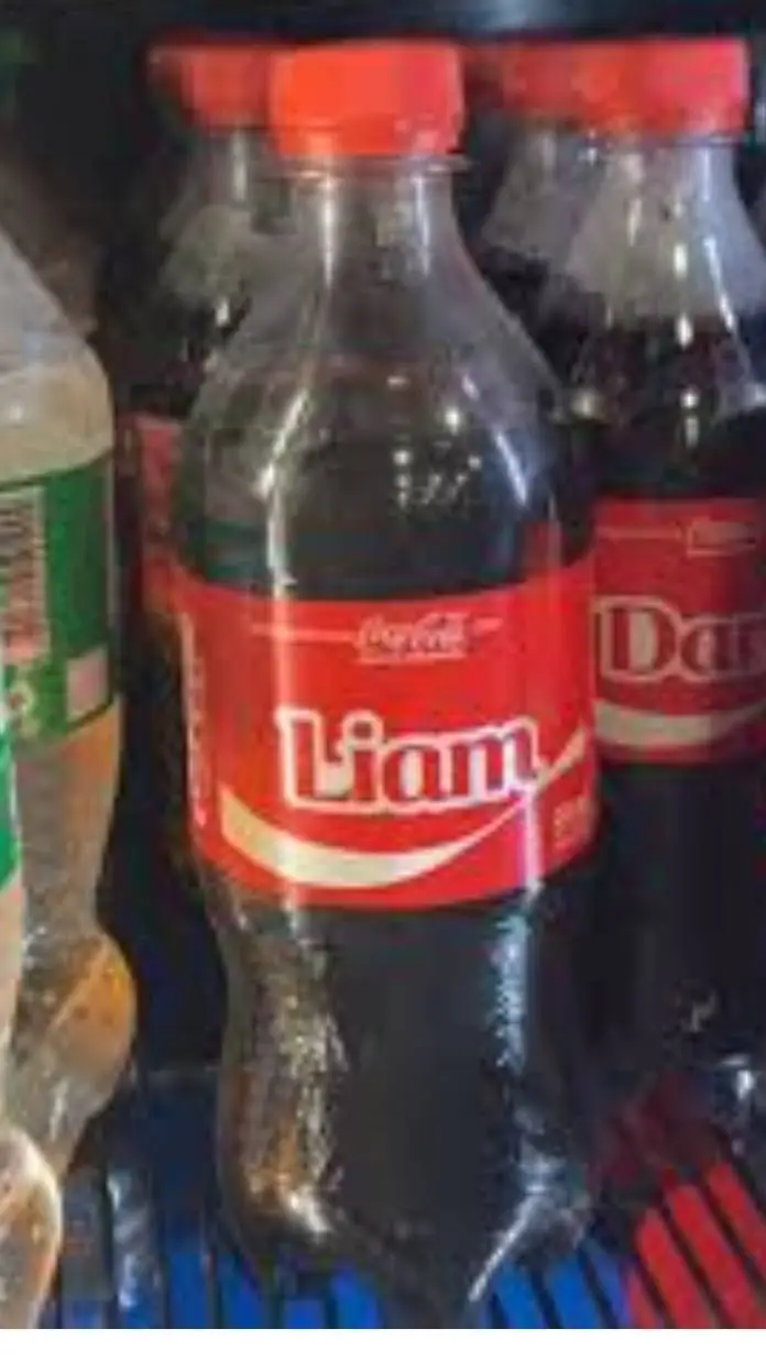 ai character: liam's coca cola  background