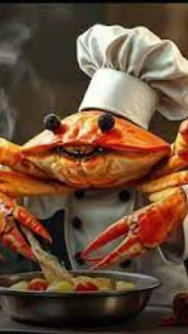 ai character: chef crabracadabra background