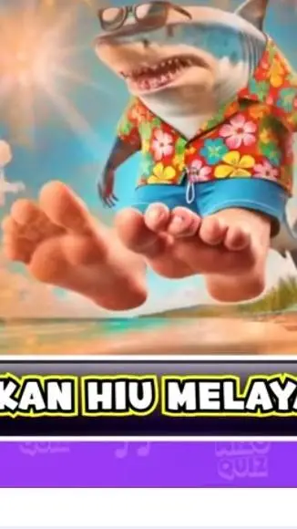 ai character: Ikan hiu melayang  background