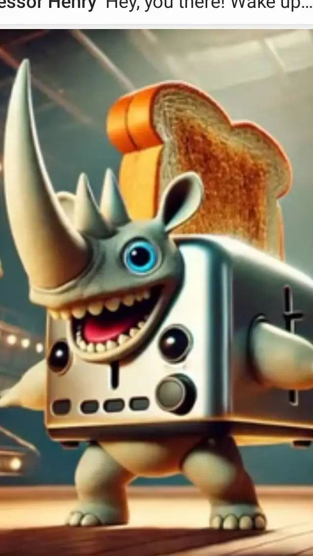 ai character: Rhino Toasterino background