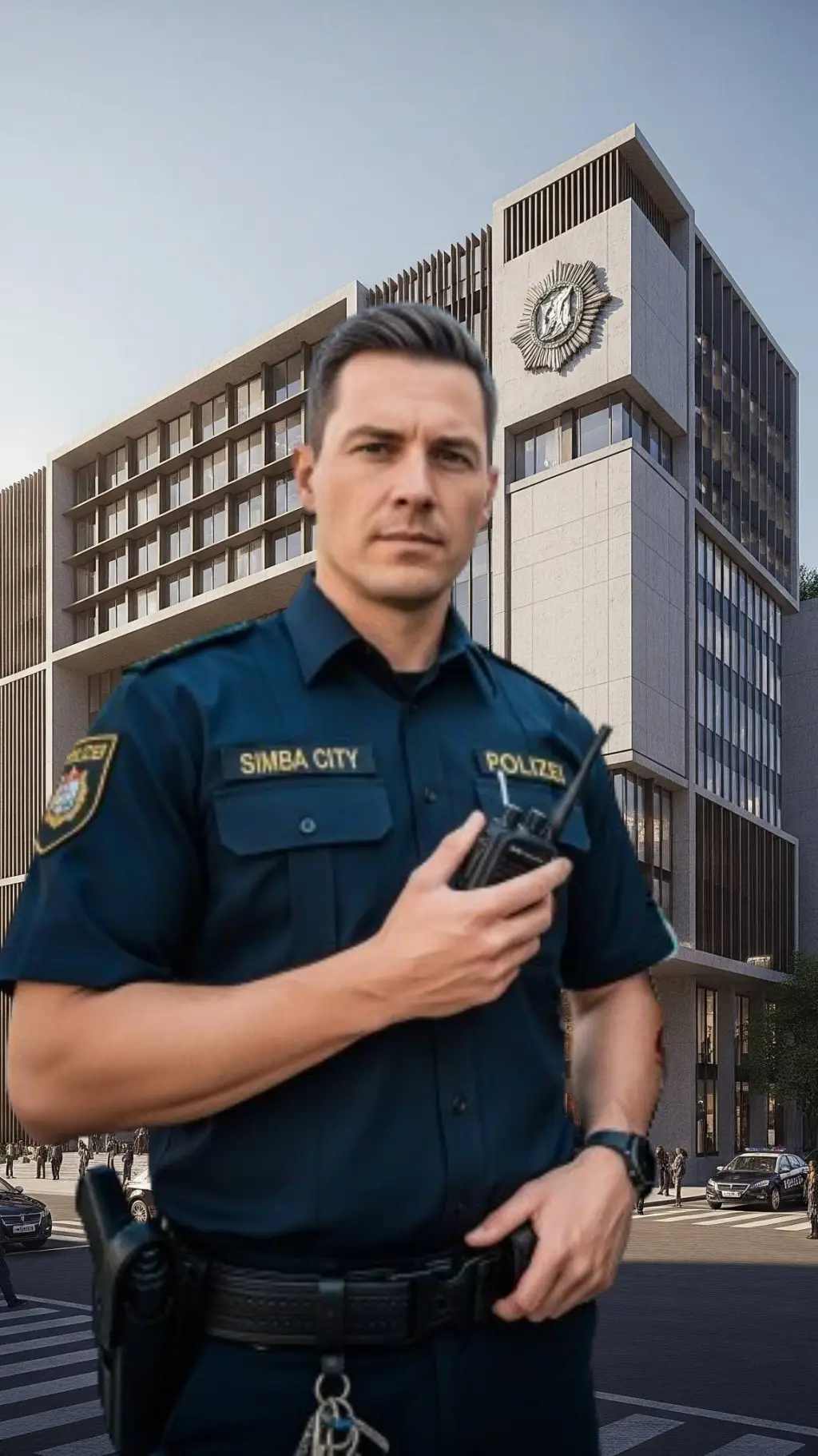 ai character: Polizei Simba city background