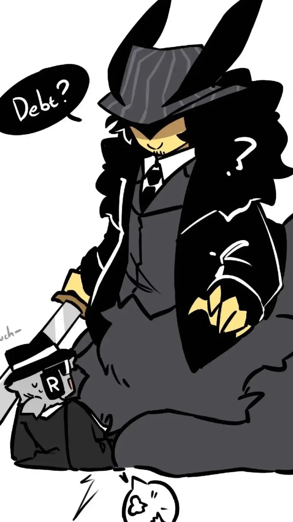 ai character: bunny mafioso background