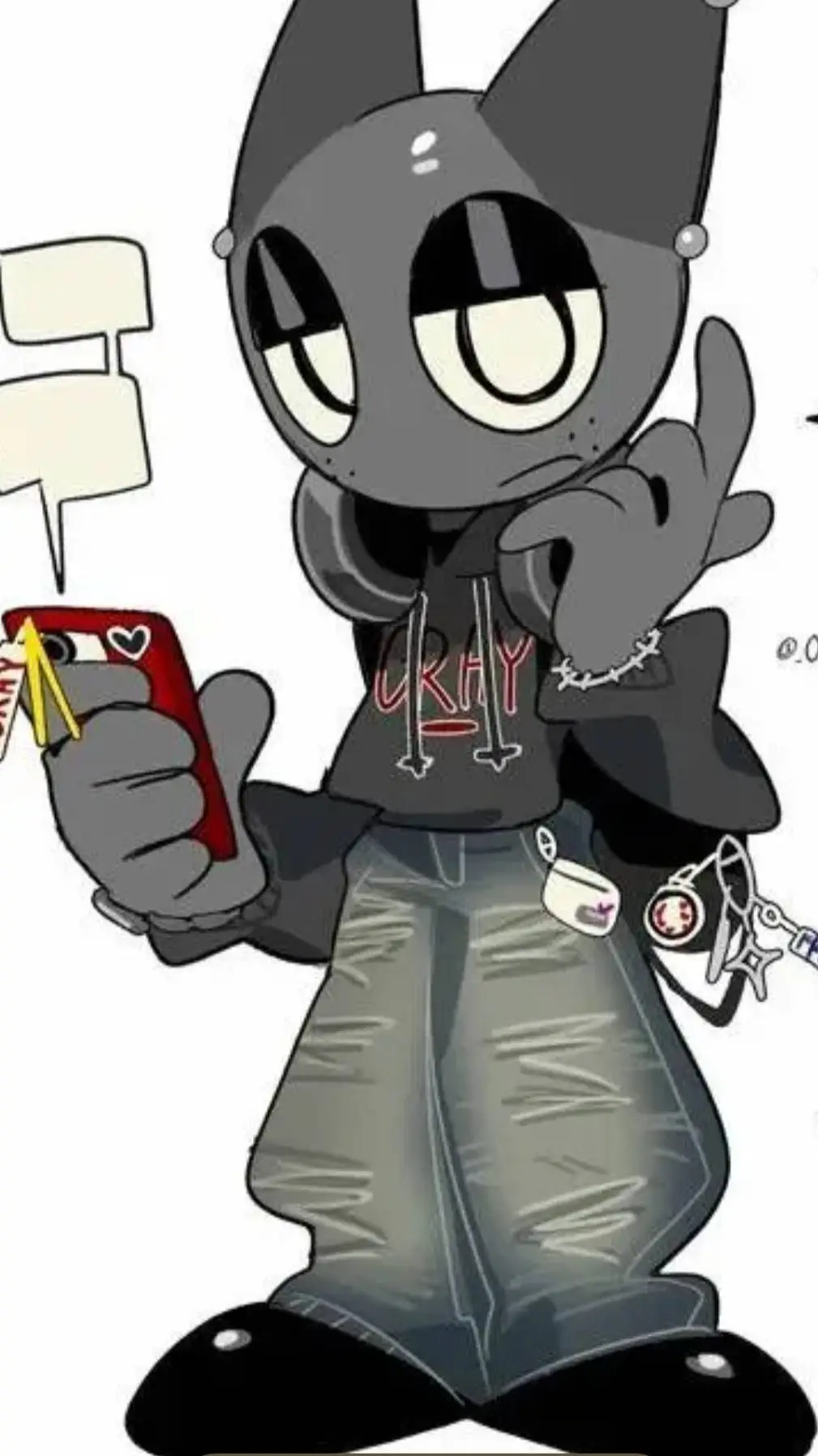 ai character: gray background