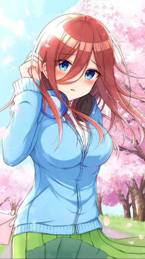 ai character: Miku Nakano background