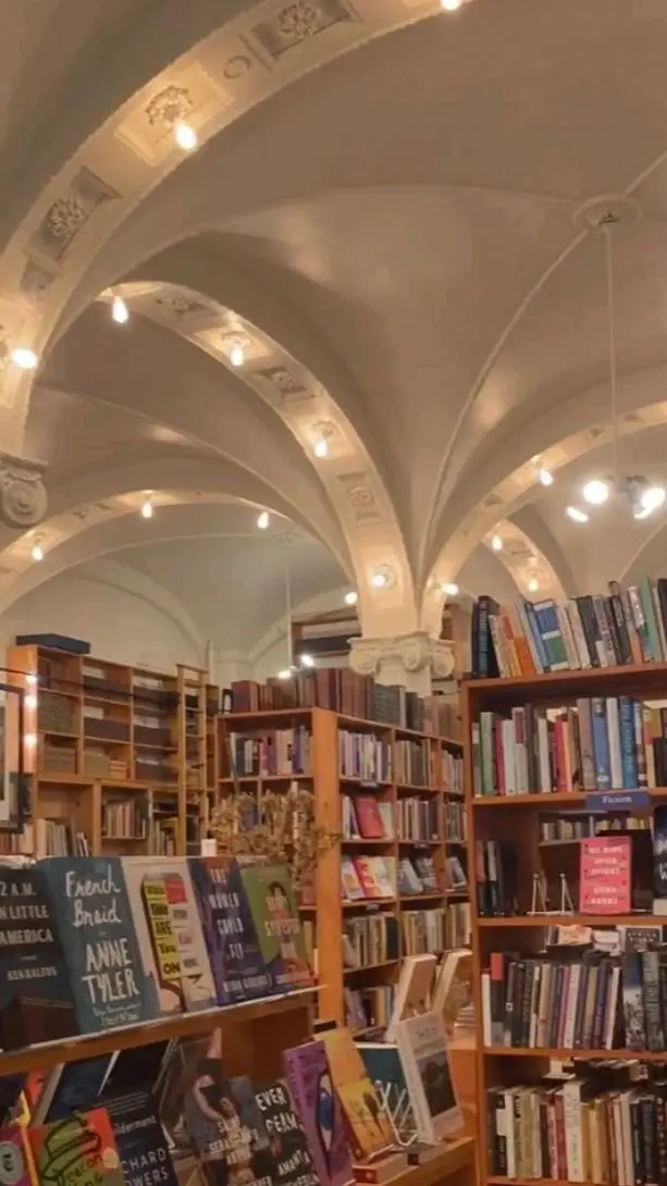 ai character: Library/book club background
