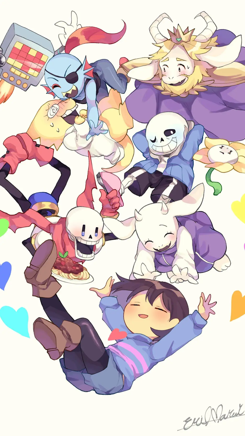 ai character: Kid undertale background