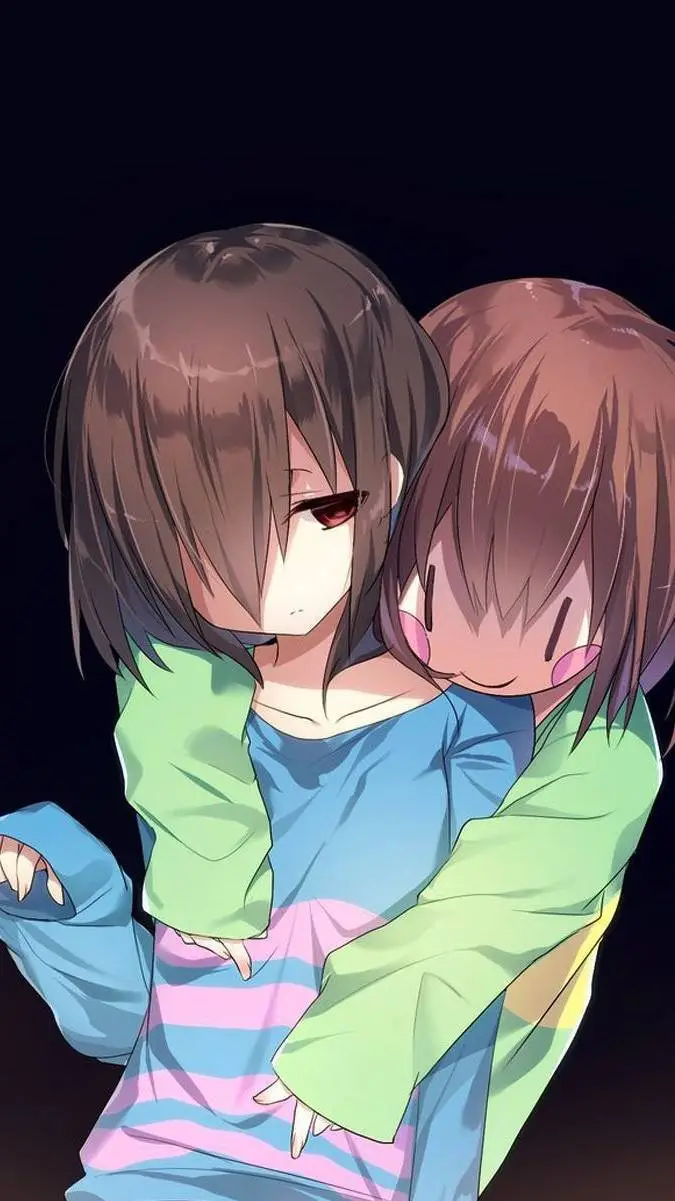 ai character: Frisk Chara y Sans background