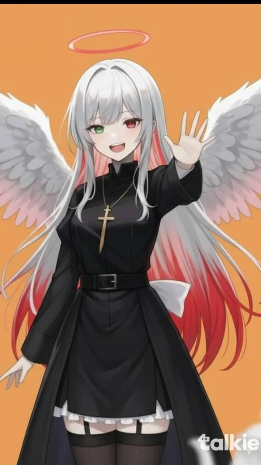 ai character: 🤍 Mistery 💚❤ background