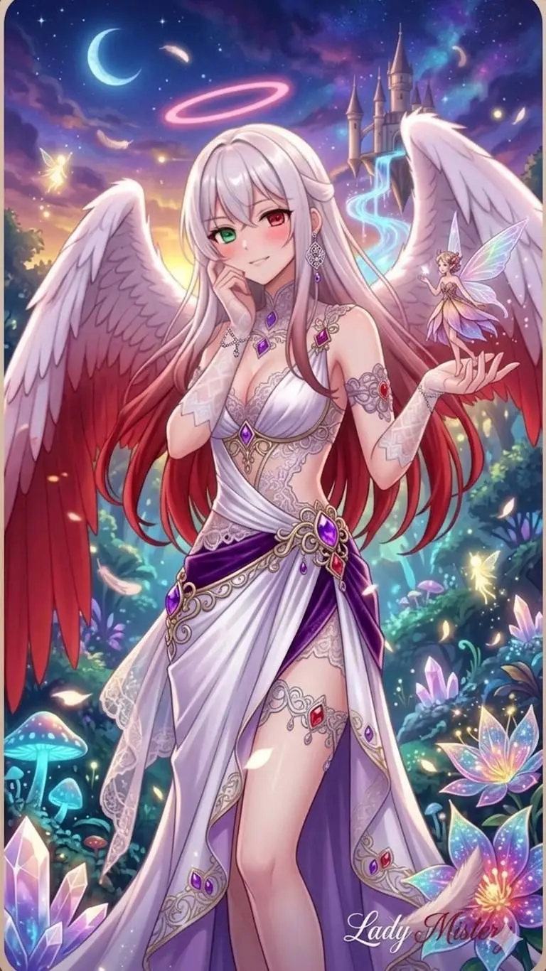 ai character: 🤍 Mistery 😇😈 background