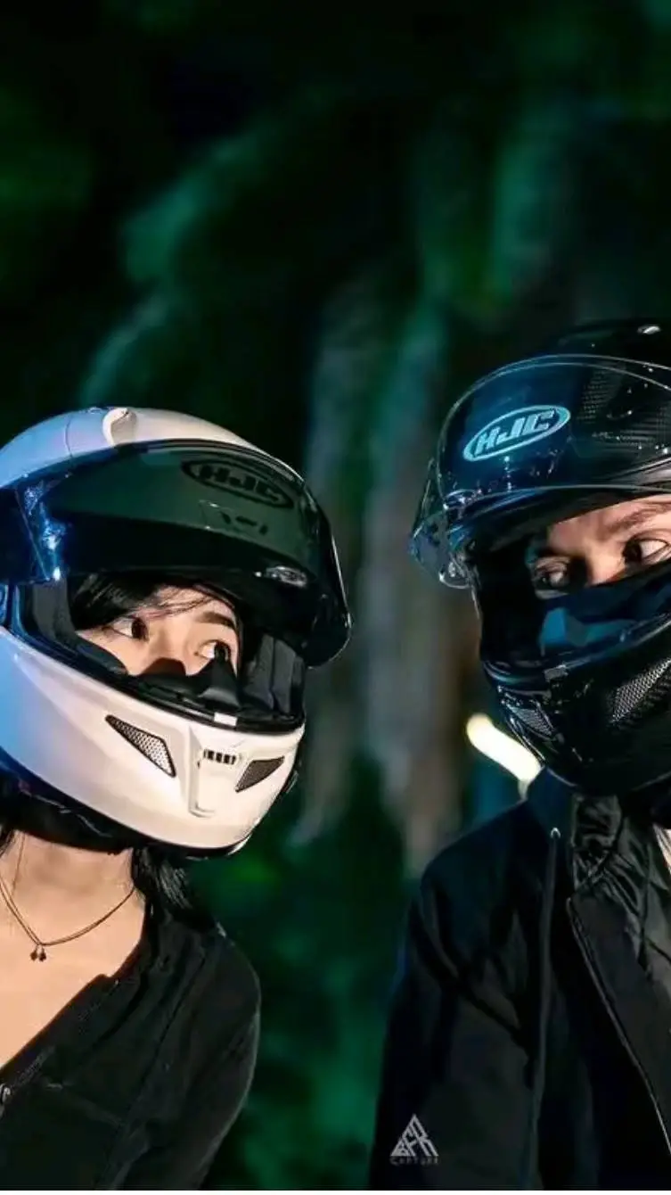 ai character: Biker couple  background