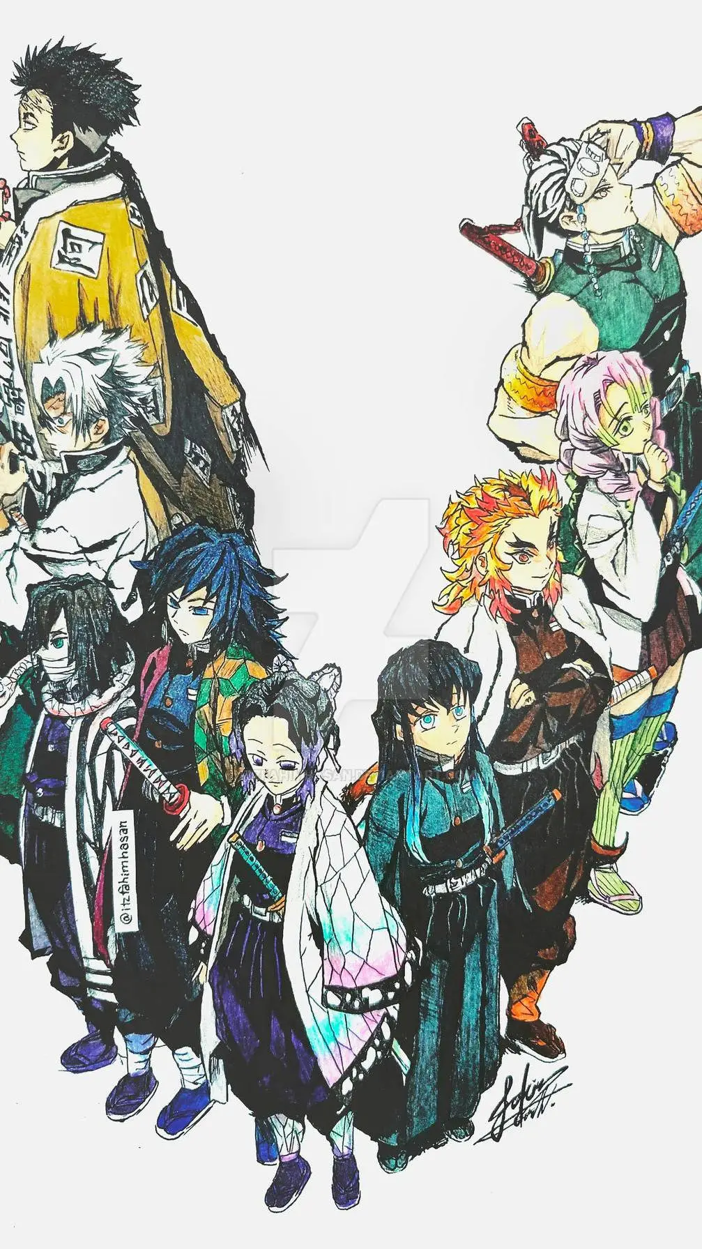 ai character: Hashiras sleepover background