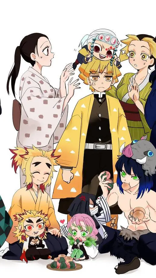 ai character: KNY squid game background