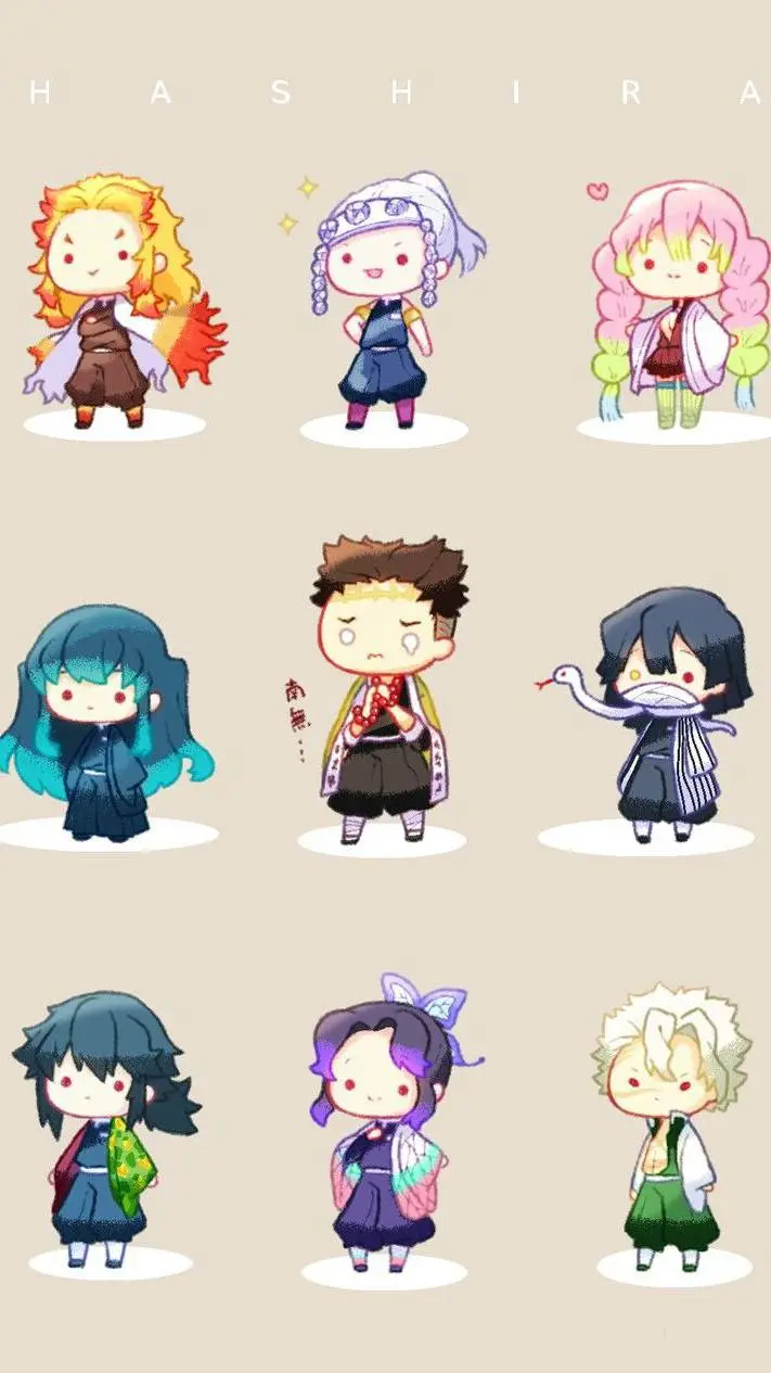 ai character: KNY x Baki background