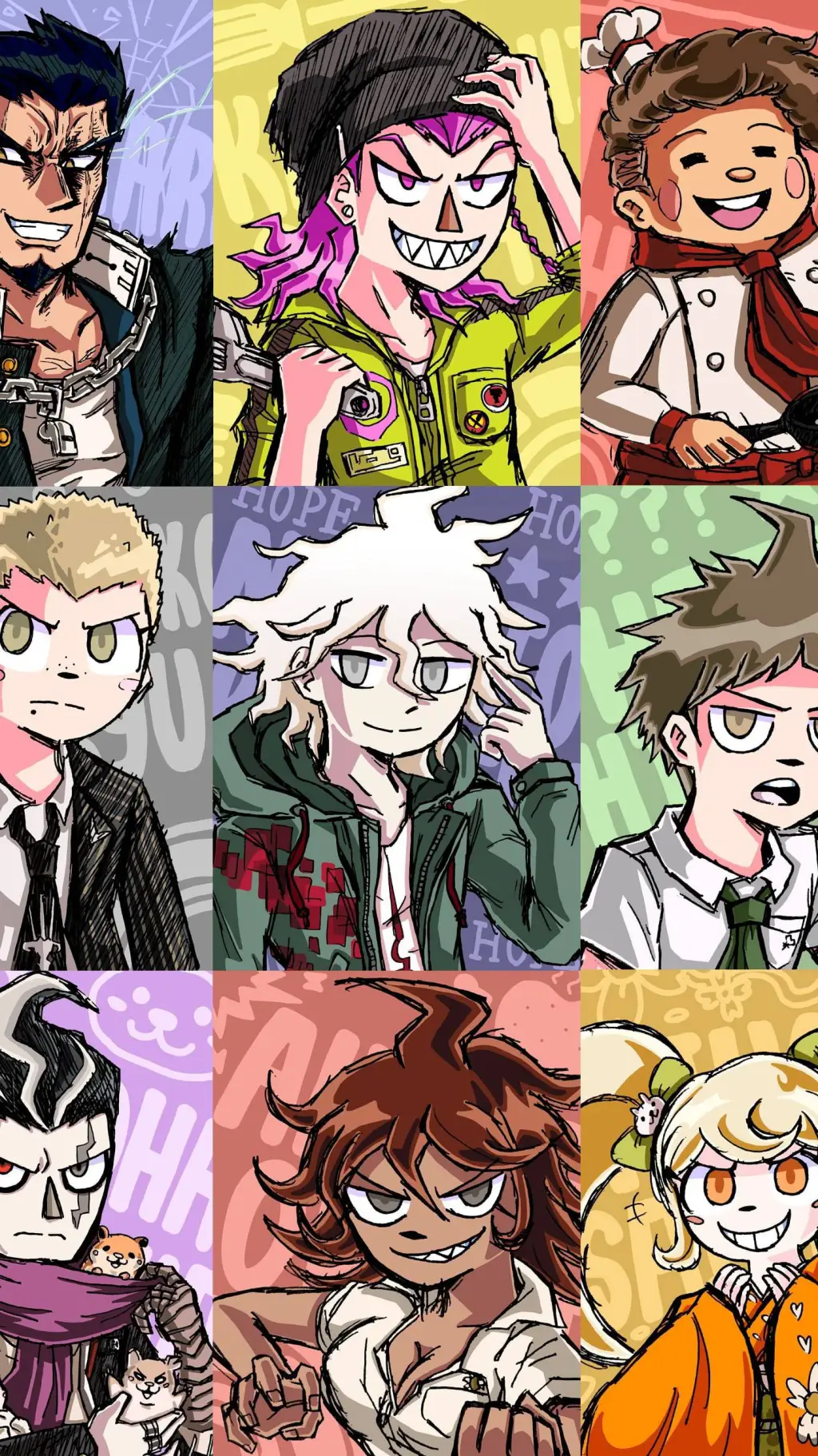 ai character: Danganronpa V2 background