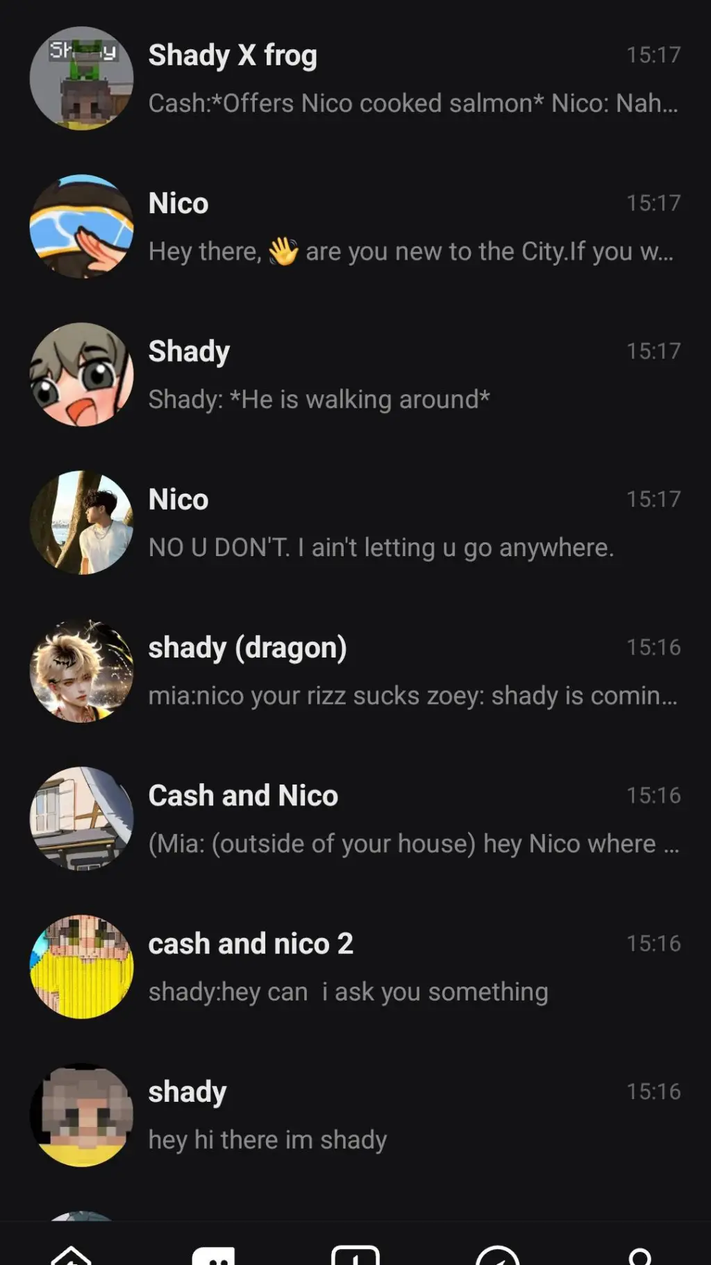 ai character: the cash and nicos background
