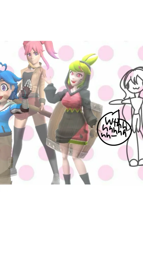 ai character: DDLC X SMG4 background